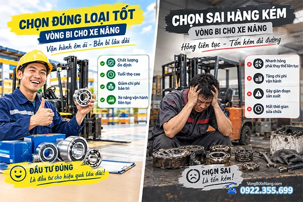 chon vong bi xe nang